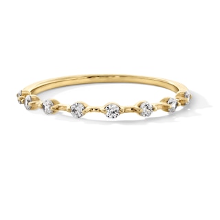 1/6 CT. T.W. Diamond Station Stackable Band in 10K Gold