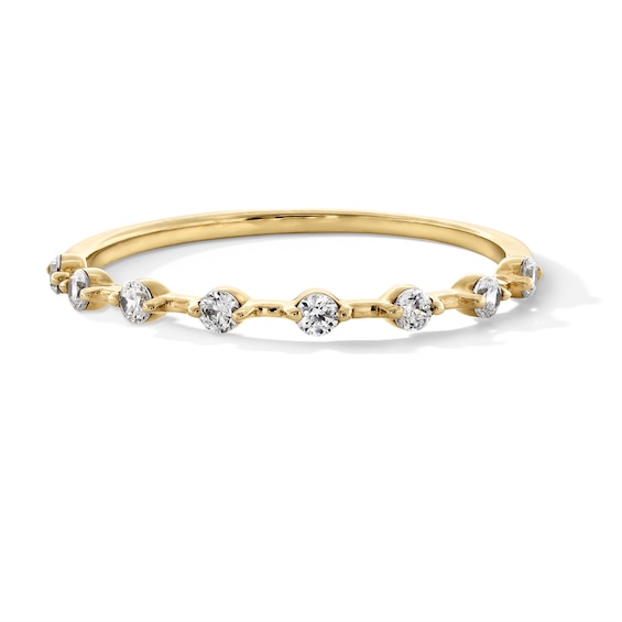 1/6 CT. T.w. Diamond Station Stackable Band in 10K Gold