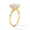 Thumbnail Image 5 of 4-1/4 CT. T.W. Oval Certified Lab-Grown Diamond Station Shank Engagement Ring in 14K Gold (F/VS2)