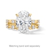 Thumbnail Image 7 of 4-1/4 CT. T.W. Oval Certified Lab-Grown Diamond Station Shank Engagement Ring in 14K Gold (F/VS2)