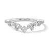 Thumbnail Image 1 of 1/3 CT. T.W. Marquise and Round Certified Lab-Grown Diamond Contour Band in 14K White Gold (F/VS2)