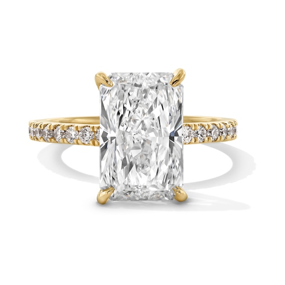 4-1/4 CT. T.w. Radiant-Cut Certified Lab-Grown Diamond Engagement Ring in 14K Gold (F/Vs2)
