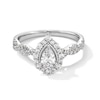 Thumbnail Image 1 of 1 CT. T.W. Pear-Shaped Diamond Frame Twist Shank Vintage-Style Engagement Ring in 14K White Gold