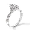 Thumbnail Image 2 of 1 CT. T.W. Pear-Shaped Diamond Frame Twist Shank Vintage-Style Engagement Ring in 14K White Gold