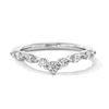 Thumbnail Image 1 of 3/8 CT. T.W. Marquise and Round Certified Lab-Grown Diamond Contour Band in 14K White Gold (F/VS2)