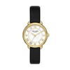 Thumbnail Image 1 of Ladies' Kate Spade Lily Avenue Gold-Tone IP Black Leather Strap Watch with Mother-of-Pearl Dial (Model: KSW1840)
