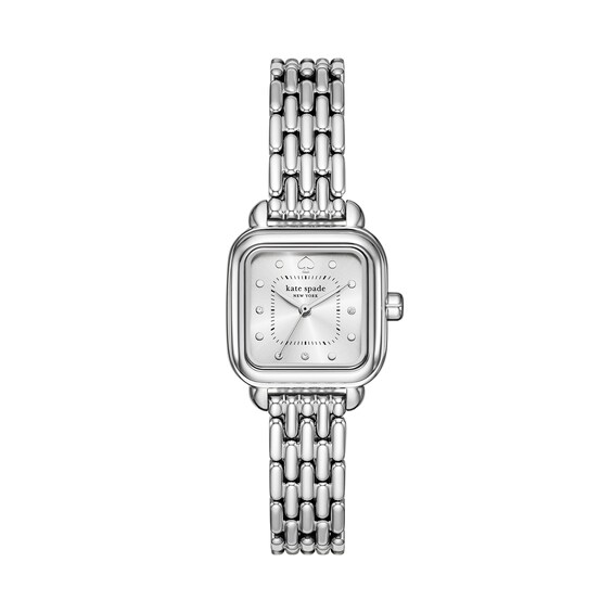 Ladies' Kate Spade Gracie Watch with Square Silver-Tone Dial (Model: Ksw1862)