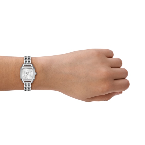 Ladies' Kate Spade Gracie Watch with Square Silver-Tone Dial (Model: Ksw1862)