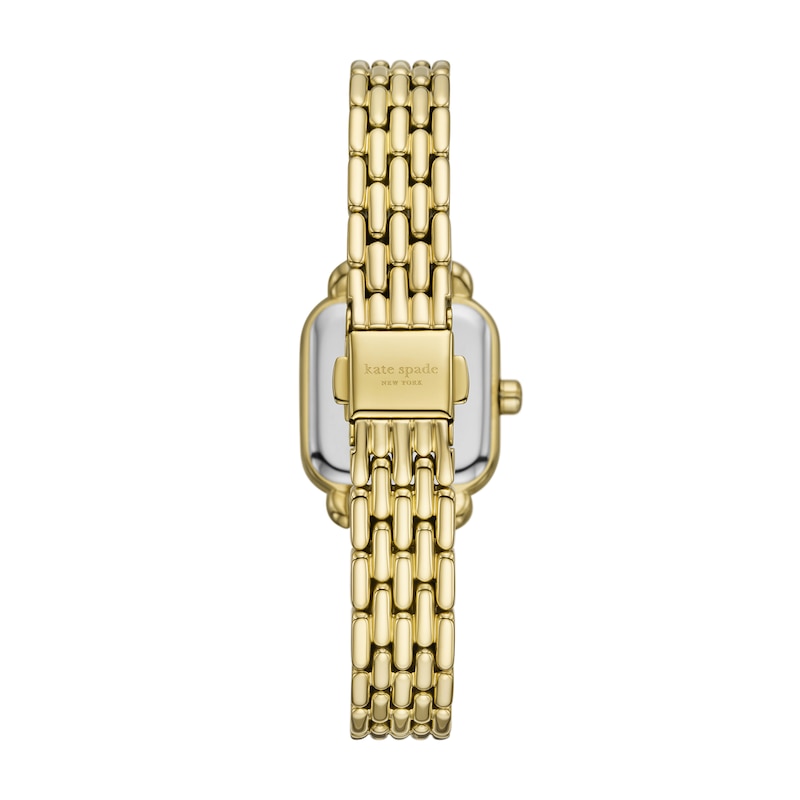 Main Image 2 of Ladies' Kate Spade Gracie Gold-Tone IP Watch with Square Silver-Tone Dial (Model: KSW1863)