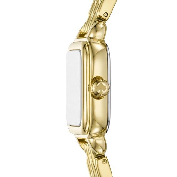 Ladies' Kate Spade Gracie Gold-Tone IP Watch with Square Silver-Tone Dial (Model: Ksw1863)