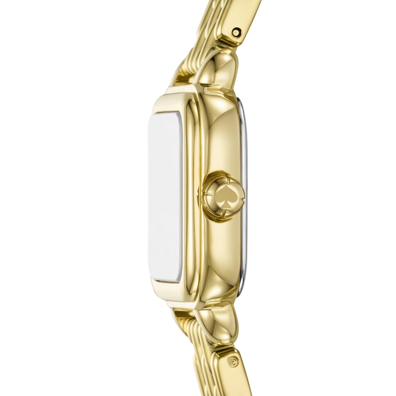 Main Image 3 of Ladies' Kate Spade Gracie Gold-Tone IP Watch with Square Silver-Tone Dial (Model: KSW1863)