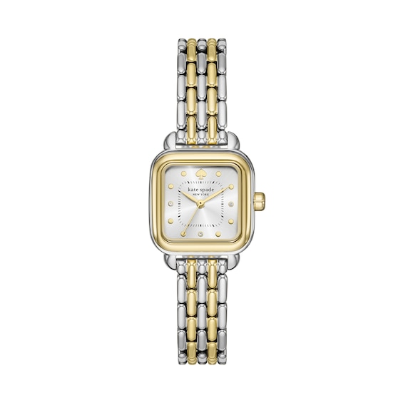 Ladies' Kate Spade Gracie Two-Tone IP Watch with Square Silver-Tone Dial (Model: Ksw1864)