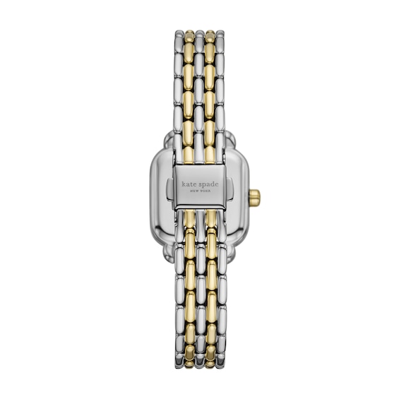 Ladies' Kate Spade Gracie Two-Tone IP Watch with Square Silver-Tone Dial (Model: Ksw1864)