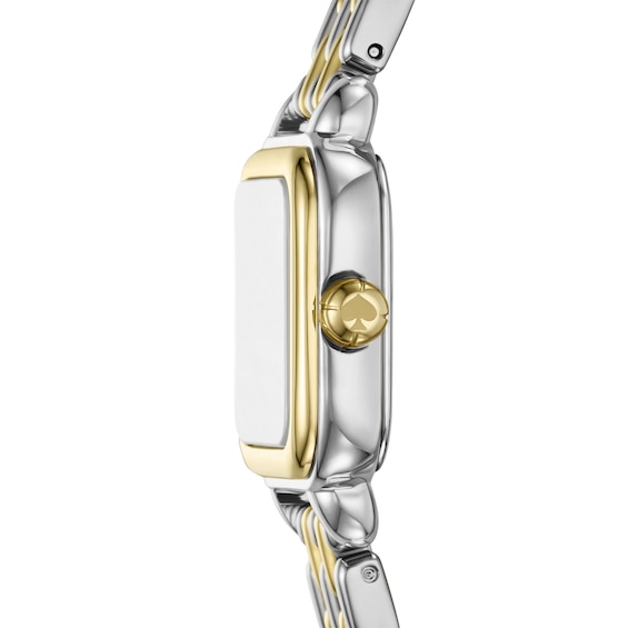 Ladies' Kate Spade Gracie Two-Tone IP Watch with Square Silver-Tone Dial (Model: Ksw1864)