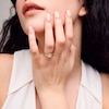 Thumbnail Image 2 of 1 CT. T.W. Certified Lab-Grown Diamond Cushion Frame Wedding Ensemble in 10K Gold (F/SI2)