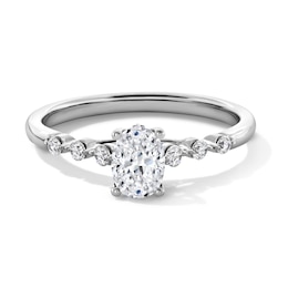 5/8 CT. T.W. Oval Diamond Engagement Ring in 14K White Gold