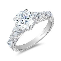 Enchanted Star Ariel 3-3/4 CT. T.W. Certified Lab-Grown Diamond Wave Collar Engagement Ring in 14K White Gold (F/VS2)