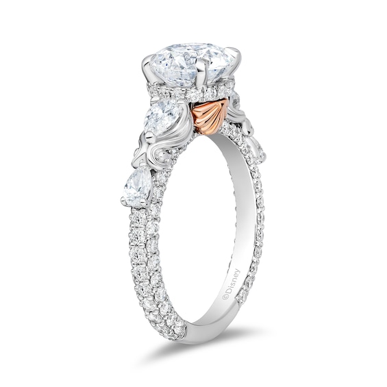 Enchanted Star Ariel 3-3/4 CT. T.w. Certified Lab-Grown Diamond Wave Collar Engagement Ring in 14K White Gold (F/Vs2)
