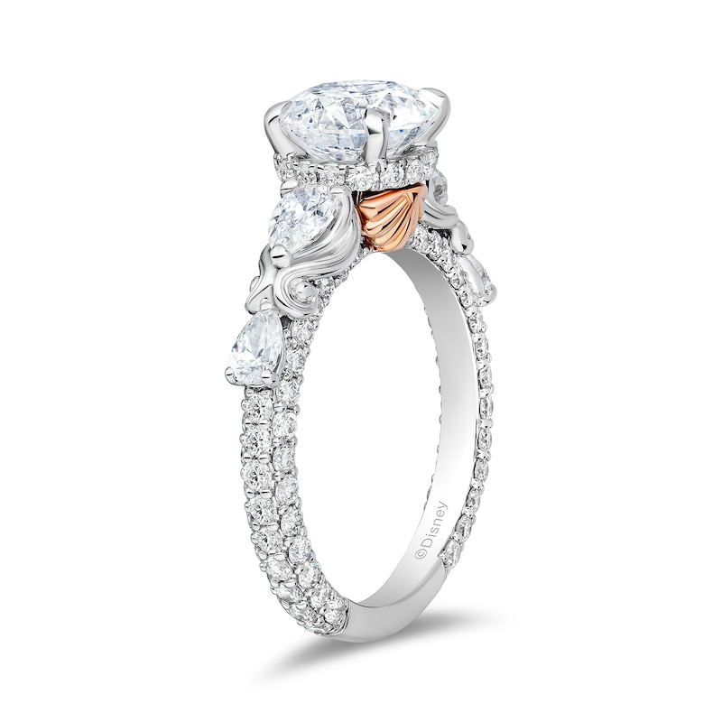 Main Image 2 of Enchanted Star Ariel 3-3/4 CT. T.W. Certified Lab-Grown Diamond Wave Collar Engagement Ring in 14K White Gold (F/VS2)