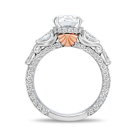 Enchanted Star Ariel 3-3/4 CT. T.w. Certified Lab-Grown Diamond Wave Collar Engagement Ring in 14K White Gold (F/Vs2)