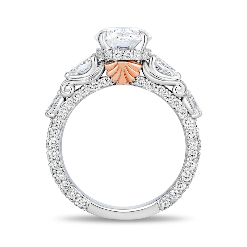 Main Image 3 of Enchanted Star Ariel 3-3/4 CT. T.W. Certified Lab-Grown Diamond Wave Collar Engagement Ring in 14K White Gold (F/VS2)