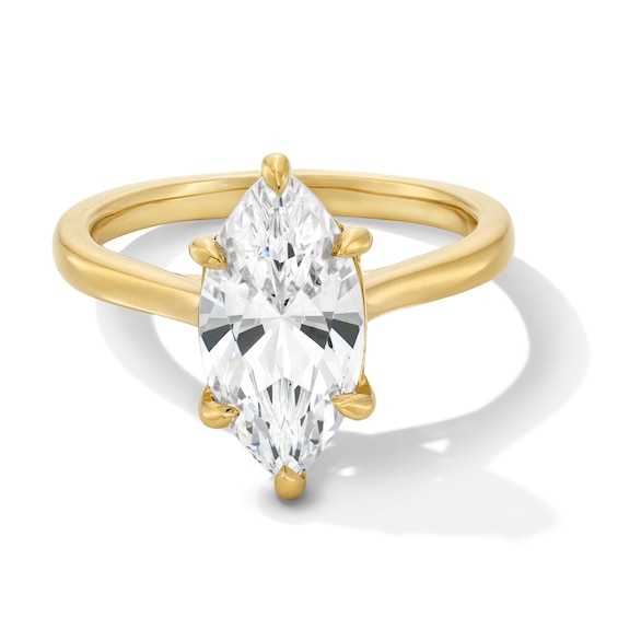 3 CT. Marquise-Cut Certified Lab-Grown Diamond Solitaire Engagement Ring in 14K Gold (F/Vs2)
