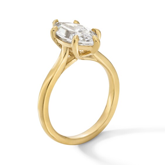 3 CT. Marquise-Cut Certified Lab-Grown Diamond Solitaire Engagement Ring in 14K Gold (F/Vs2)