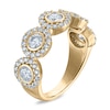 Thumbnail Image 2 of 1-1/2 CT. T.W. Certified Lab-Grown Diamond Frame Five Stone Anniversary Band in 10K Gold (F/VS2)
