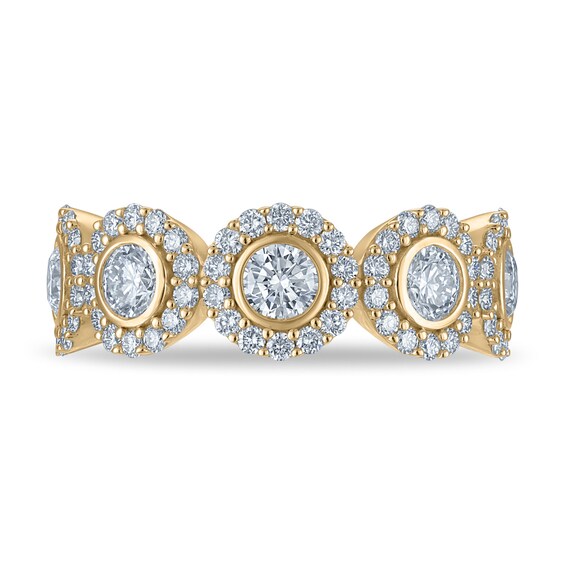 1-1/2 CT. T.w. Certified Lab-Grown Diamond Frame Five Stone Anniversary Band in 10K Gold (F/Vs2)