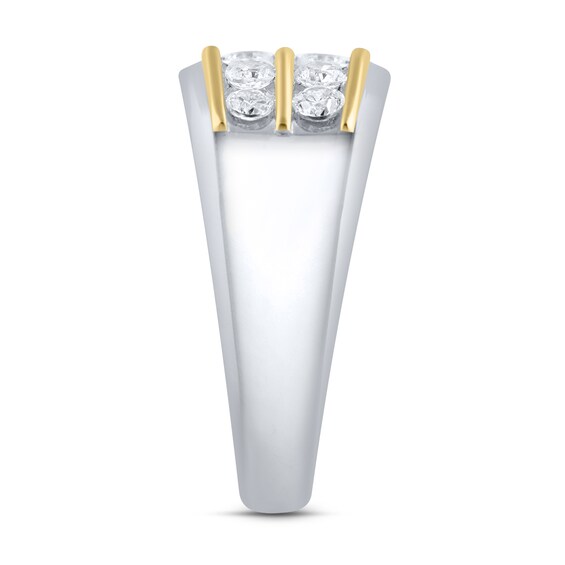1 CT. T.w. Certified Lab-Grown Diamond Double Row Band in 10K Two-Tone Gold (F/Vs2)