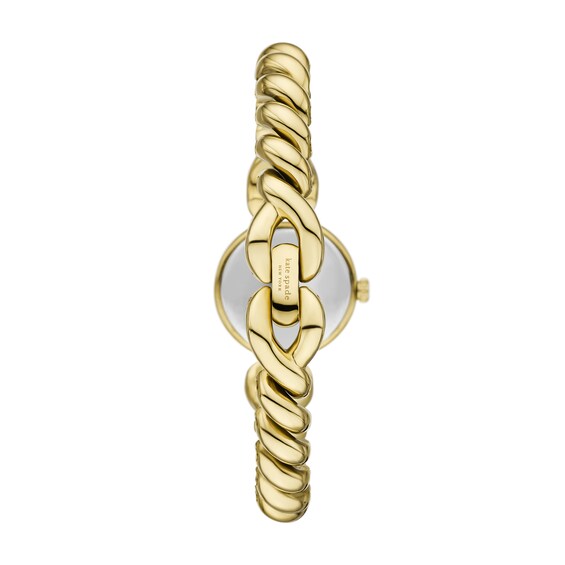 Ladies' Kate Spade Monroe Gold-Tone IP Braided Twist Link Watch with White Dial (Model: Ksw1838)