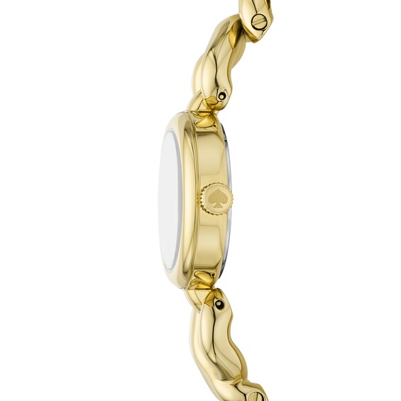 Ladies' Kate Spade Monroe Gold-Tone IP Braided Twist Link Watch with White Dial (Model: Ksw1838)