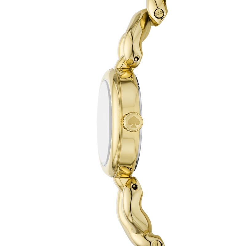 Main Image 3 of Ladies' Kate Spade Monroe Gold-Tone IP Braided Twist Link Watch with White Dial (Model: KSW1838)