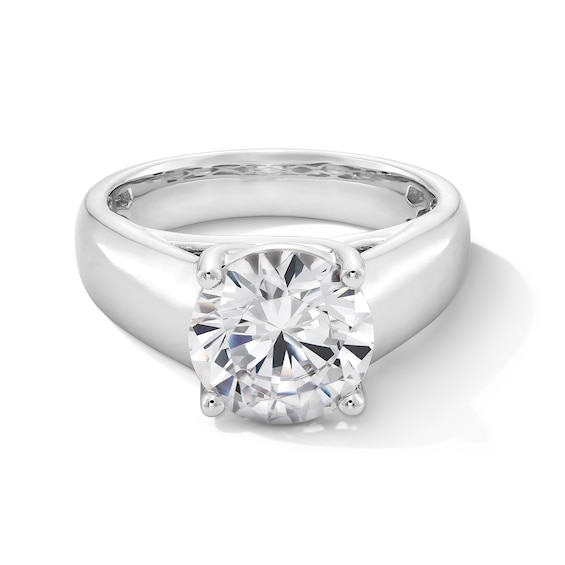 3 CT. Certified Lab-Grown Diamond Solitaire Cigar Band Engagement Ring in 14K White Gold (F/Vs2)
