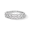Thumbnail Image 1 of 1 CT. T.W. Marquise and Round Certified Lab-Grown Diamond Triple Row Band in 14K White Gold (F/VS2)