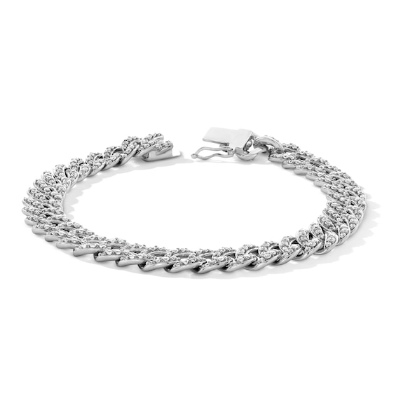 4-1/2 CT. T.w. Certified Lab-Grown Diamond Curb Chain Bracelet in Solid Sterling Silver (F/Si2) - 8.5â
