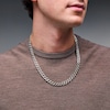 Thumbnail Image 2 of 2 CT. T.W. Diamond Pavé-Set Curb Chain Necklace in 10K Gold - 22”