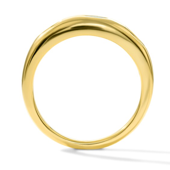 Marquise-Cut Birthstone Flush-Set Station Ring (3 Stones)