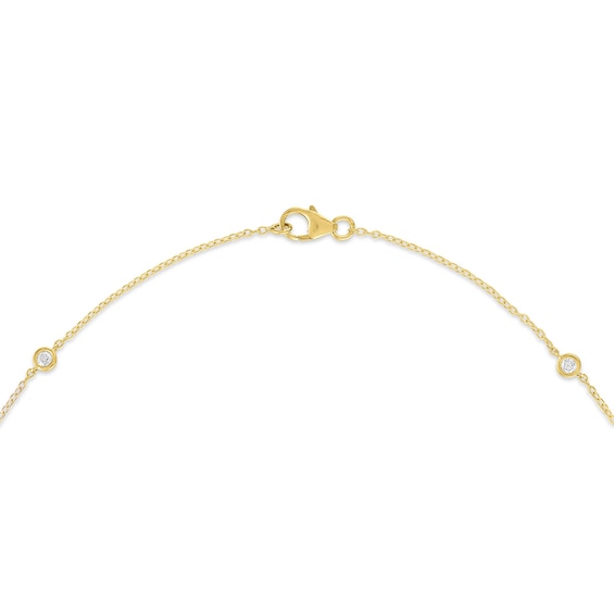 2 CT. T.w. Certified Lab-Grown Diamond Bezel-Set Station Necklace in 10K Gold (F/Vs2