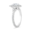 Thumbnail Image 2 of Enchanted Star Cinderella 1-1/3 CT. T.W. Oval Certified Lab-Grown Diamond Frame Engagement Ring in 14K White Gold