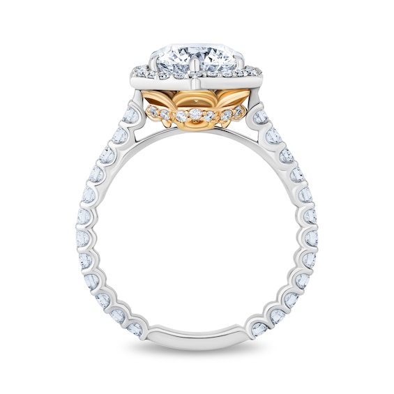 Enchanted Star Belle 2-7/8 CT. T.w. Certified Lab-Grown Diamond Frame Engagement Ring in 14K Two-Tone Gold (F/Vs2)