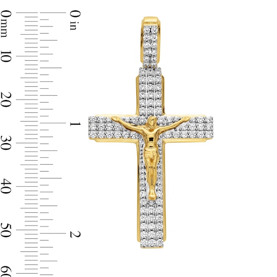 1-1/2 CT. T.w. Certified Lab-Grown Diamond Crucifix Necklace Charm in 10K Gold (F/Vs2)