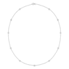 Thumbnail Image 1 of 1 CT. T.W. Certified Lab-Grown Diamond Bezel-Set Station Necklace in 10K White Gold (F/VS2)