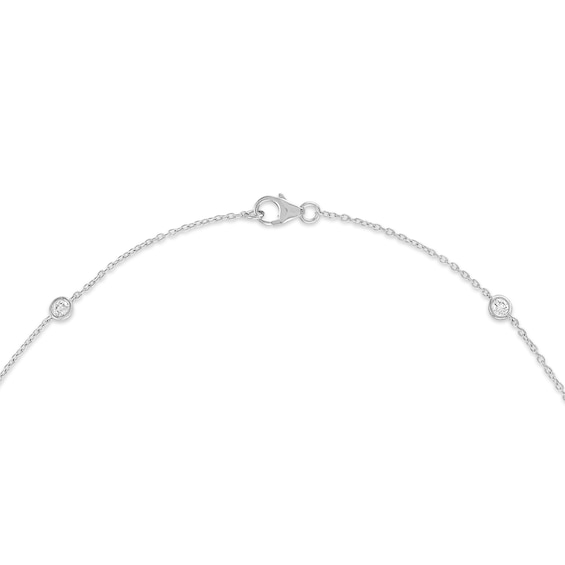 1 CT. T.w. Certified Lab-Grown Diamond Bezel-Set Station Necklace in 10K Gold (F/Vs2