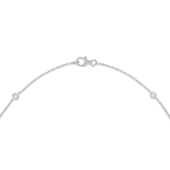 1/2 CT. T.w. Certified Lab-Grown Diamond Bezel-Set Station Necklace in 10K Gold (F/Vs2