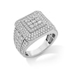 Thumbnail Image 3 of 3 CT. T.W.  Lab-Grown Multi-Diamond Cushion Frame Ring in 10K White Gold (F/VS2)