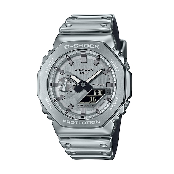 Men's Casio G-Shock G-Steel Metallic Analog-Digital Watch with Silver-Tone Dial (Model: Gm2100Ym-8A)