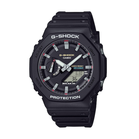 Men's Casio G-Shock Analog-Digital Black Bio-Based Resin Strap Watch with Black Dial (Model: Ga2100Rl-1A)