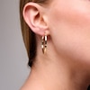 Thumbnail Image 2 of 30.0mm Square Tube Hoop Earrings in Hollow 10K Gold