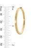 Thumbnail Image 3 of 30.0mm Square Tube Hoop Earrings in Hollow 10K Gold